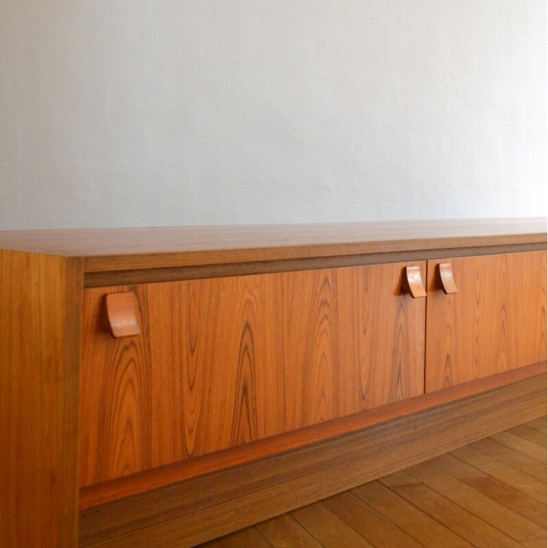 Large teak low sideboard - 1970s