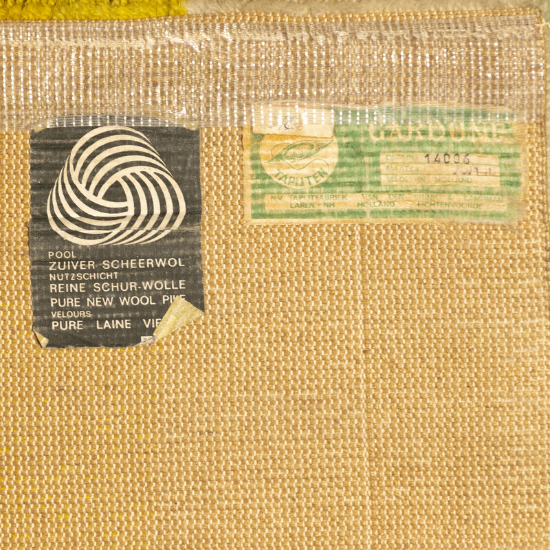 Gelber Vintage-Teppich 'The Eye'