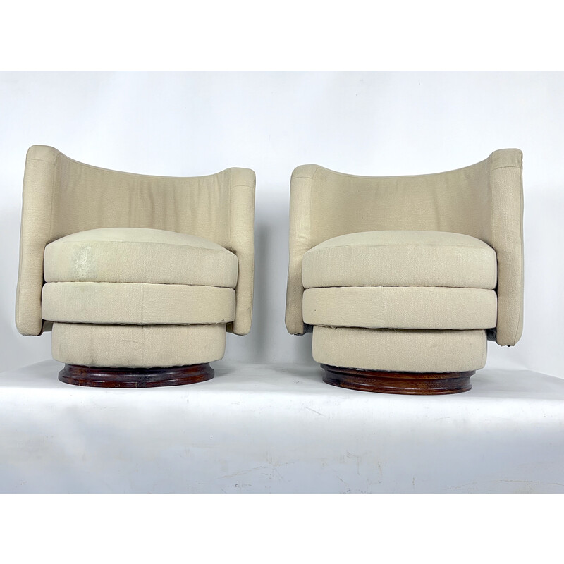 Pair of vintage Italian armchairs, 1970s