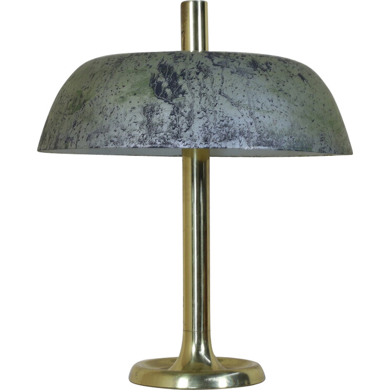 Vintage tafellamp in messing en metaal van Egon Hillebrand voor Hillebrand, Duitsland 1970