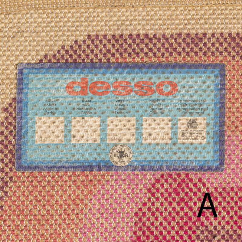 Vintage pink Desso 'Sushi Roll' rug