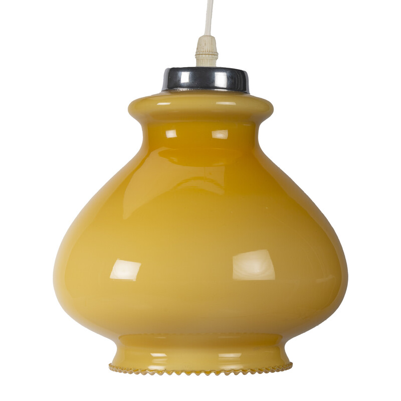 Lampada a sospensione Mushroom opalina crema vintage