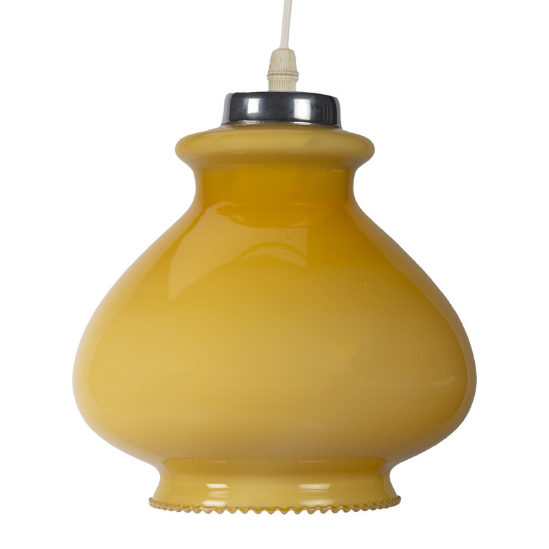 Vintage crème opaline Paddestoel hanglamp