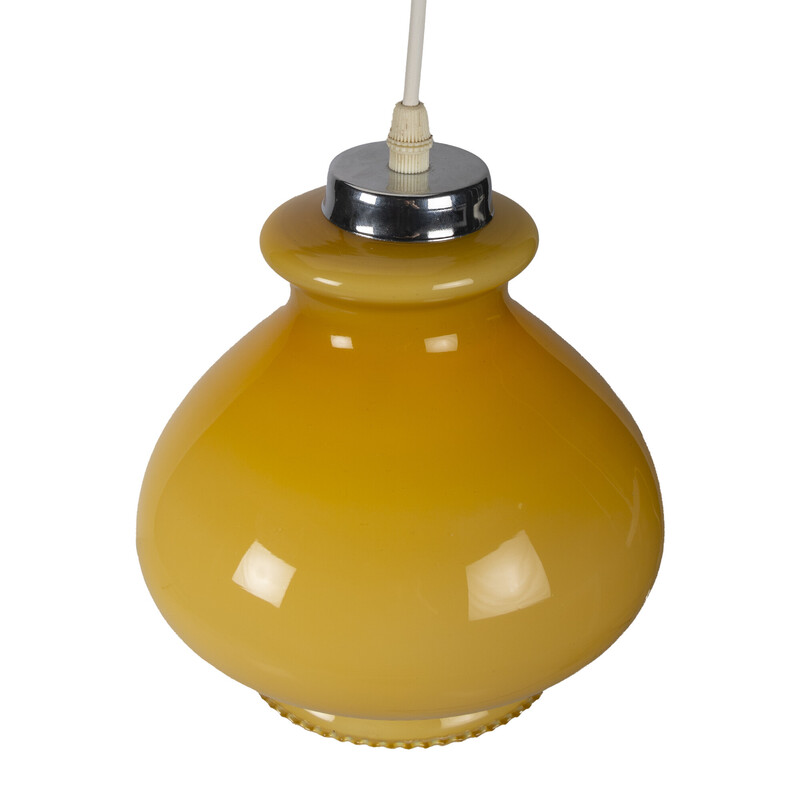 Lampada a sospensione Mushroom opalina crema vintage