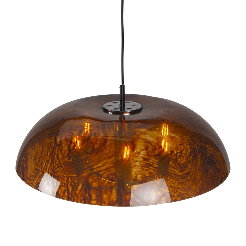 Vintage orange marbled Space Age pendant lamp