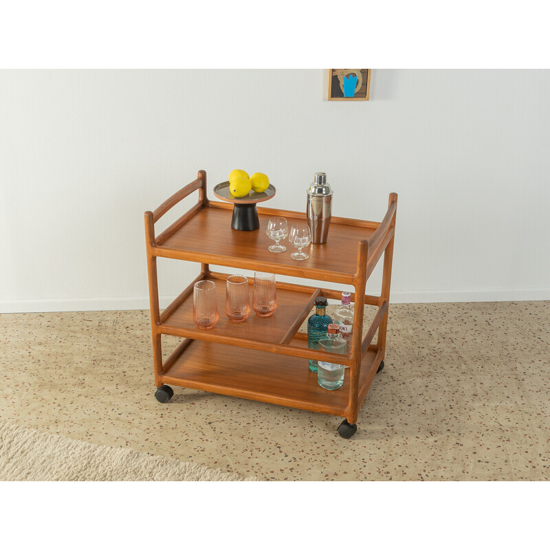 Vintage serving trolley by Johannes Andersen for Cfc Silkeborg, Denmark 1960s