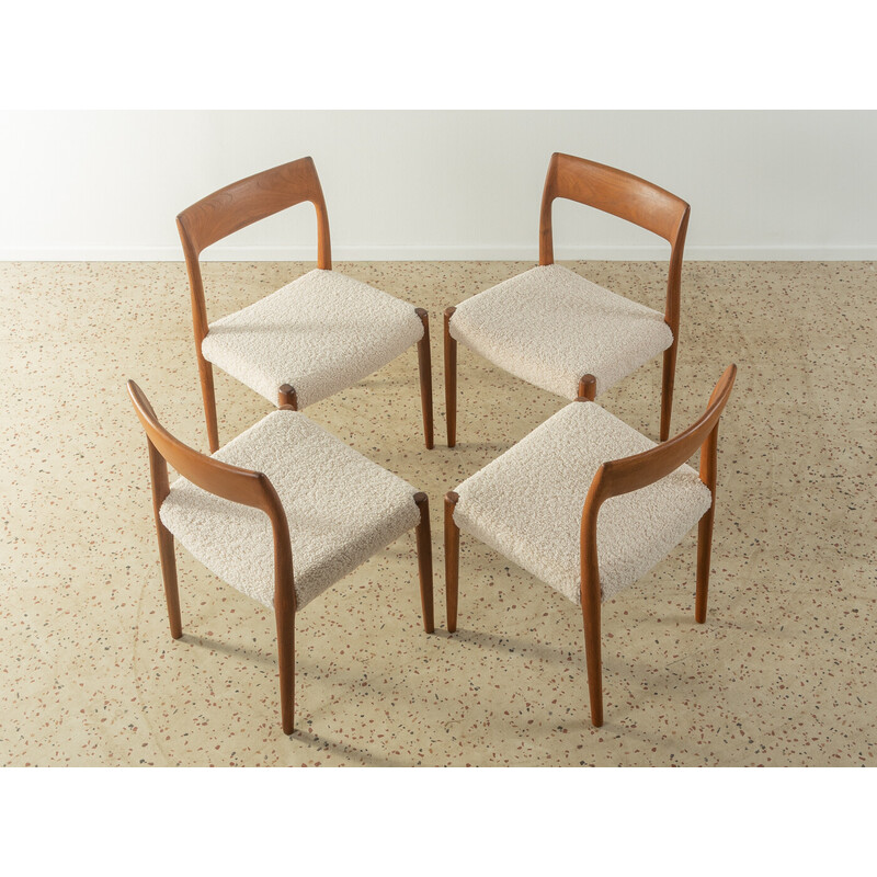 Conjunto de 4 cadeiras de jantar vintage de Nils O. Møller para J.L. Møllers Møbelfabrik, 1950s