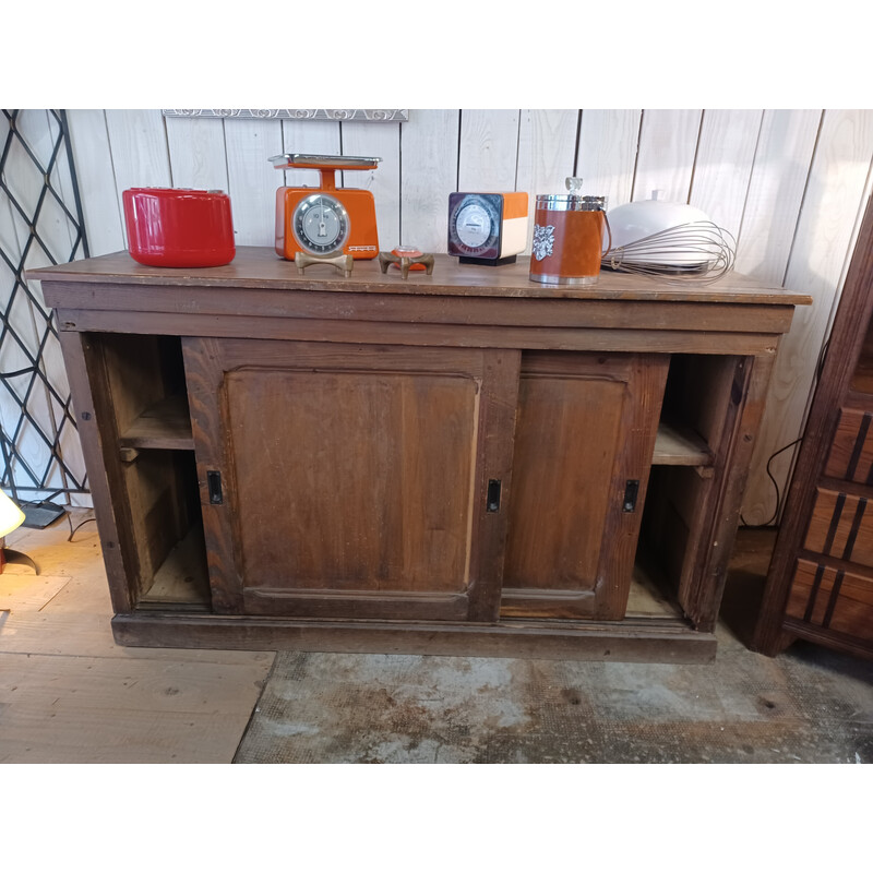 Vintage white wood craft cabinet, 1900