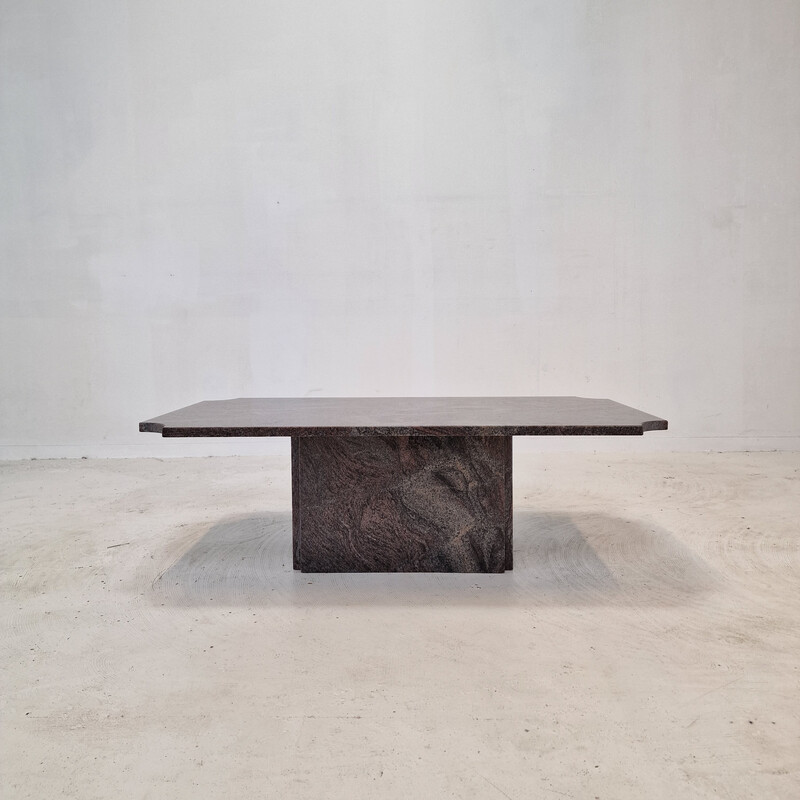 Italian vintage coffee table in granite, 1980s