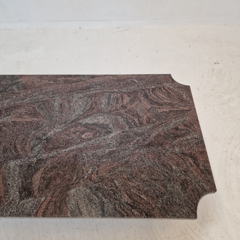 Table basse vintage italienne en granit, 1980