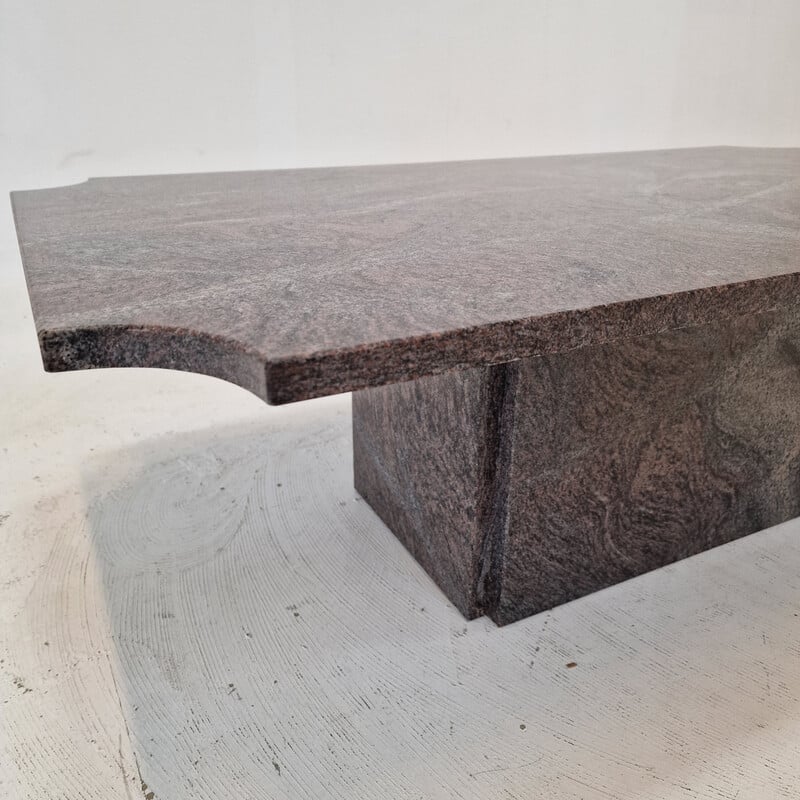 Italian vintage coffee table in granite, 1980s