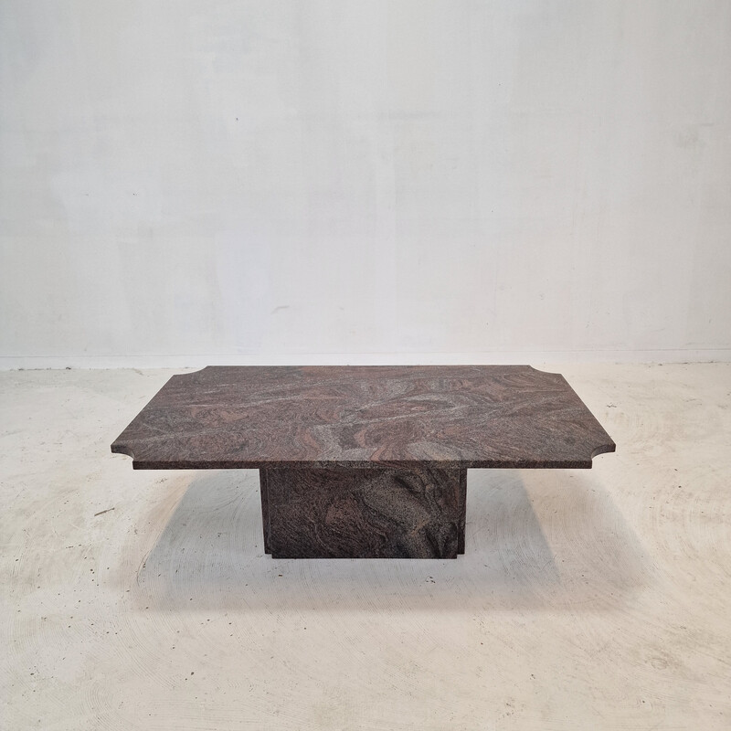 Table basse vintage italienne en granit, 1980