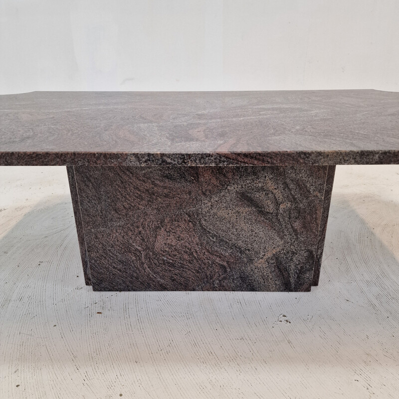 Table basse vintage italienne en granit, 1980