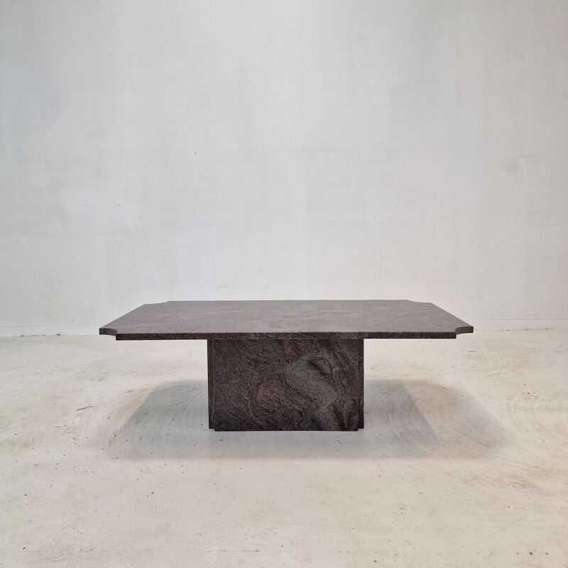 Italian vintage coffee table in granite, 1980s