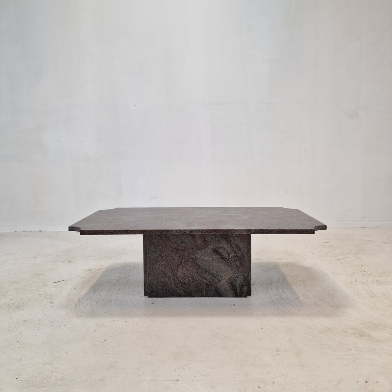Table basse vintage italienne en granit, 1980