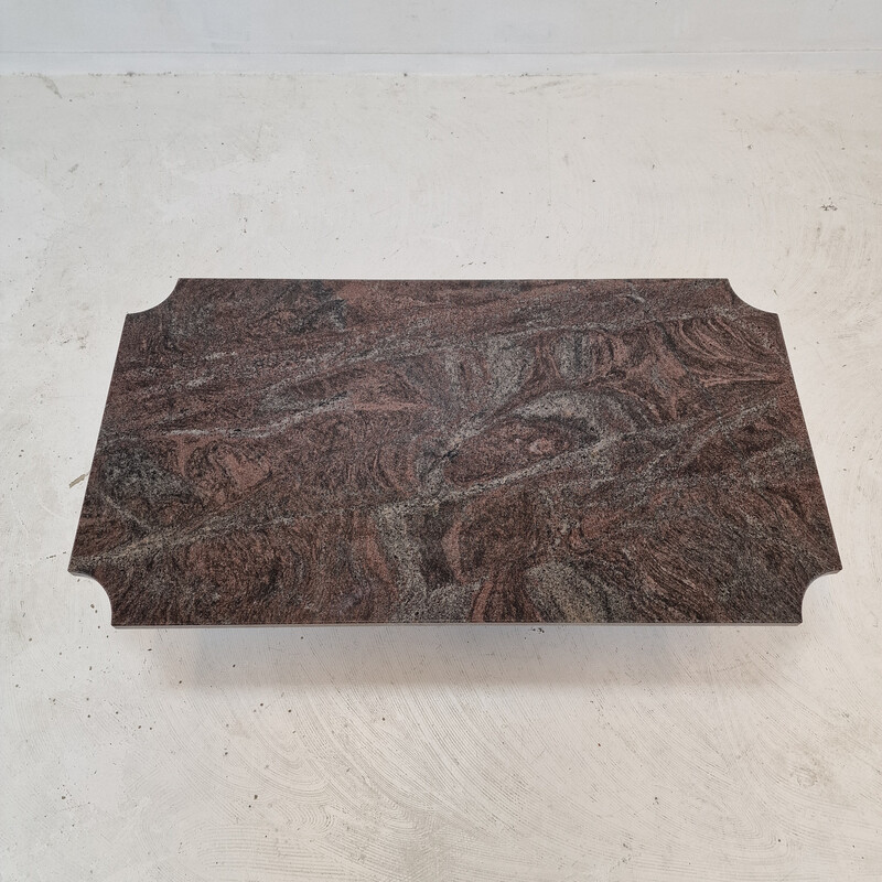 Italian vintage coffee table in granite, 1980s