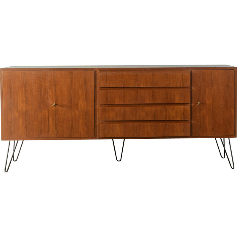 Credenza vintage in impiallacciatura di teak per Oldenburger Möbelwerkstätten, Germania 1950