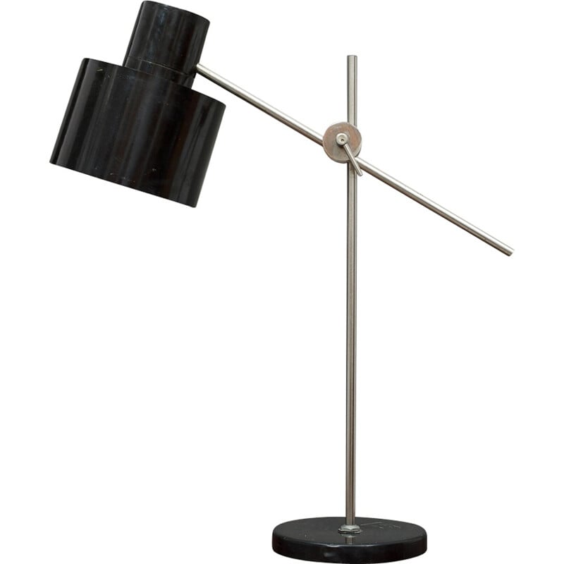 Czech black bakelite desk lamp by J.Suman - 1950s