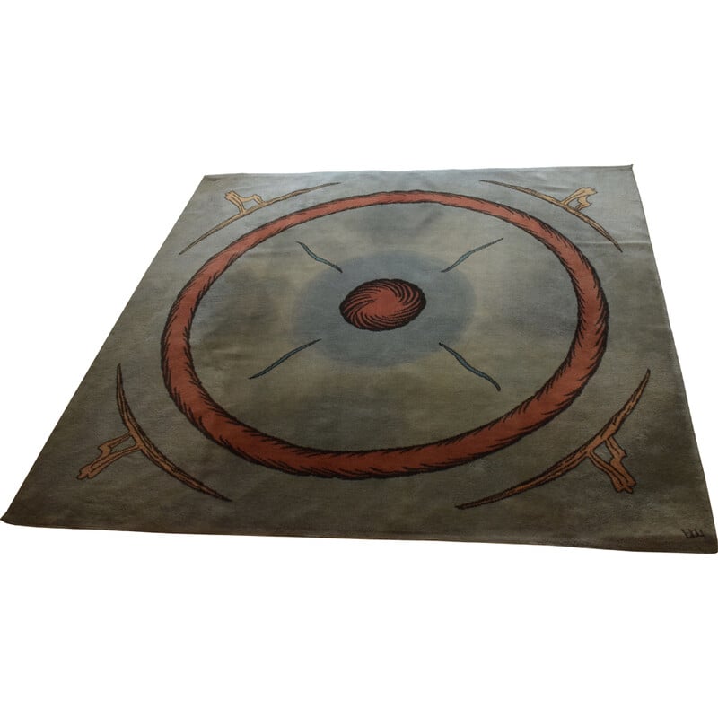 Tapis vintage "Espace du Temps" de Pascal Mourgue pour Toulemonde Bochart, 1989