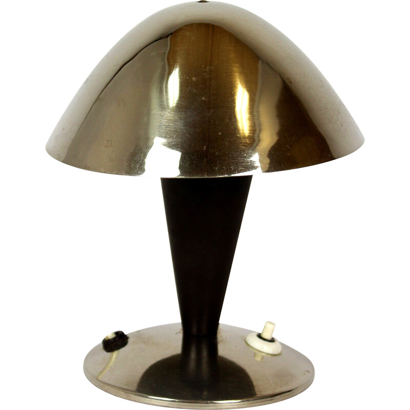 Vintage chrome table lamp by Esc, Czechoslovakia 1940