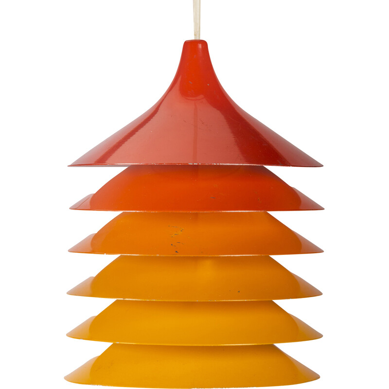 Orangefarbene Vintage-Hängeleuchte von Bent Gantzel Boysen für ikea