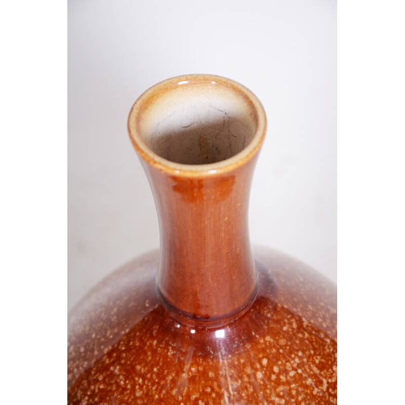 Vintage Bauhaus-Vase aus glasierter Keramik, Tschechien 1950er Jahre
