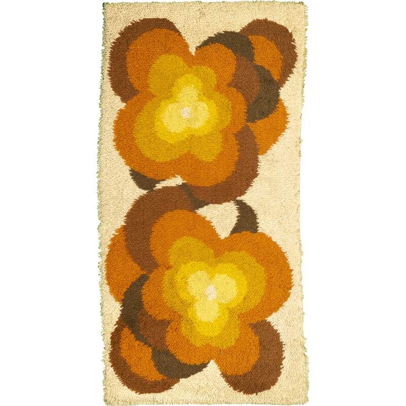 Vintage brown 'Flower' Desso rug