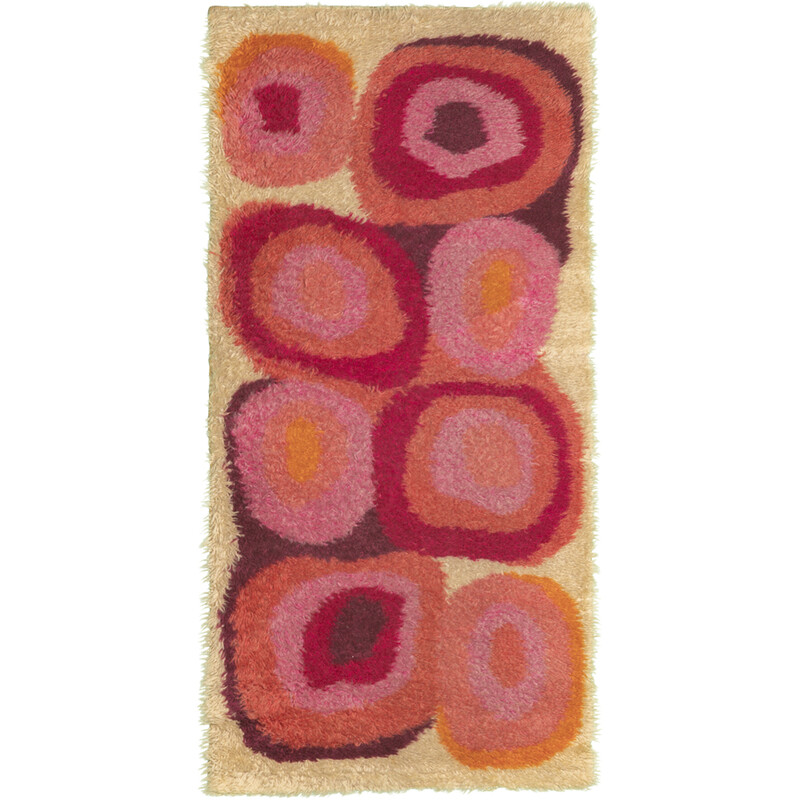 Vintage pink Desso 'Sushi Roll' rug
