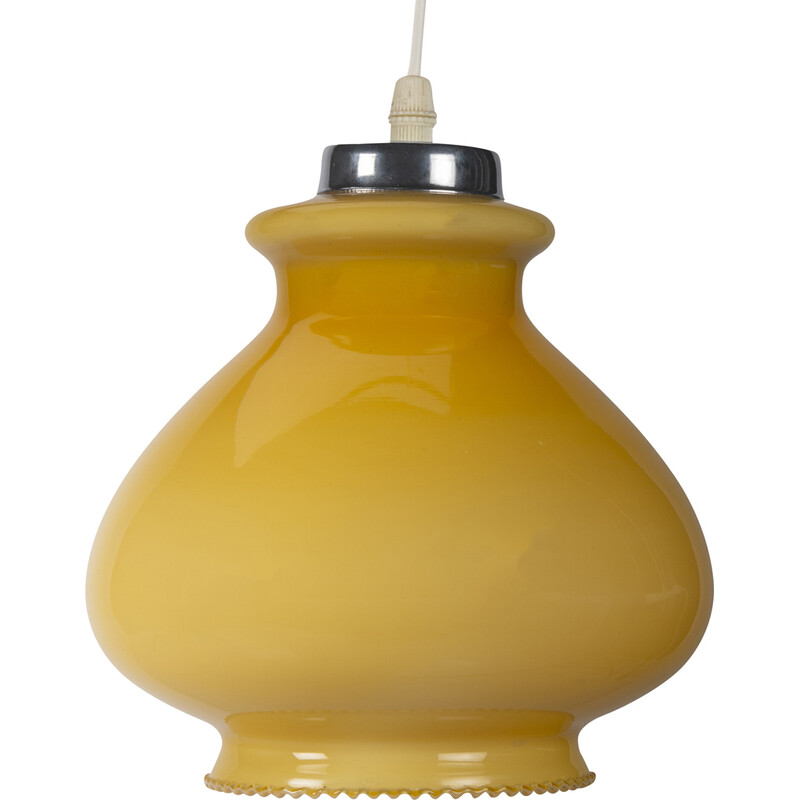 Candeeiro suspenso de creme opalino Vintage Mushroom