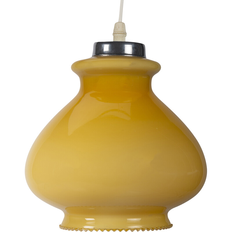 Vintage crème opaline Paddestoel hanglamp