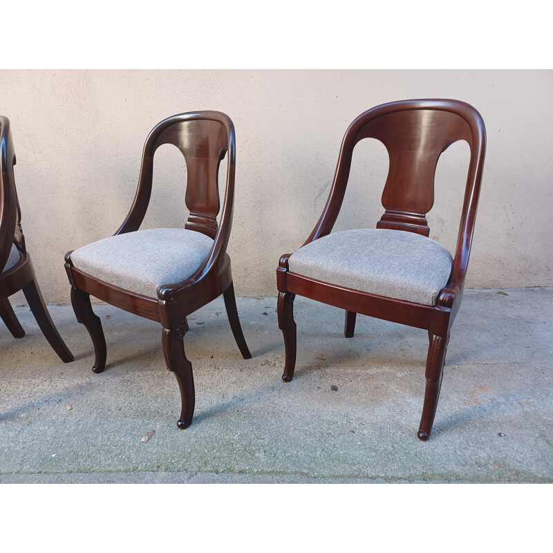 Set di 4 sedie a gondola impero vintage