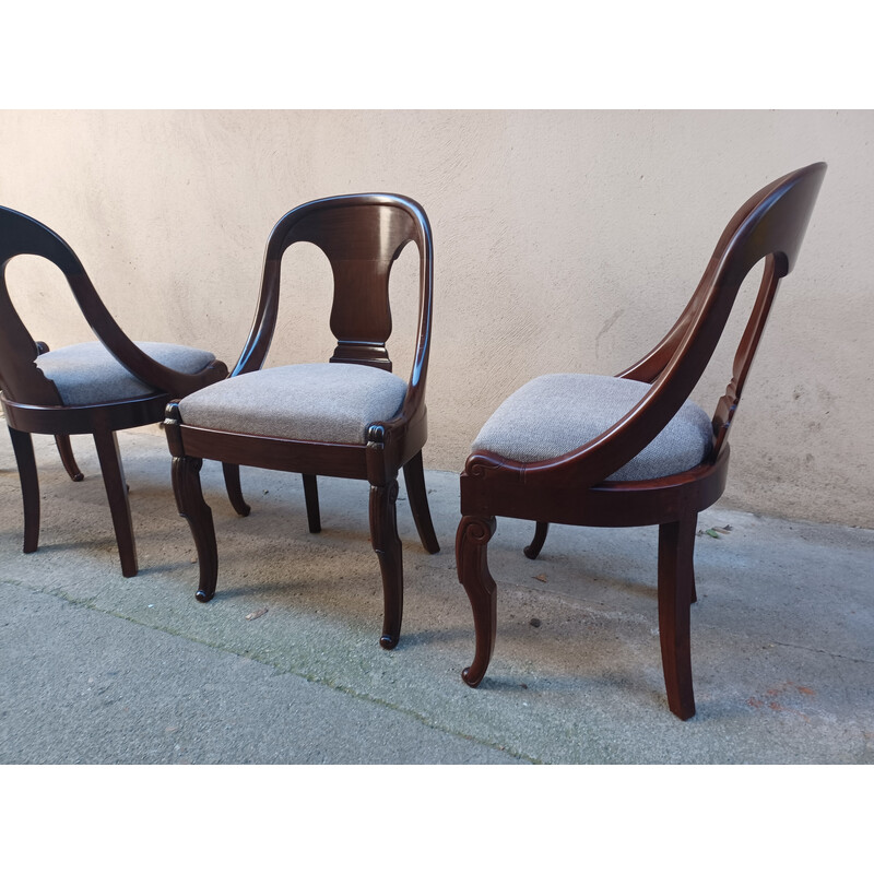Conjunto de 4 cadeiras de gôndola vintage empire