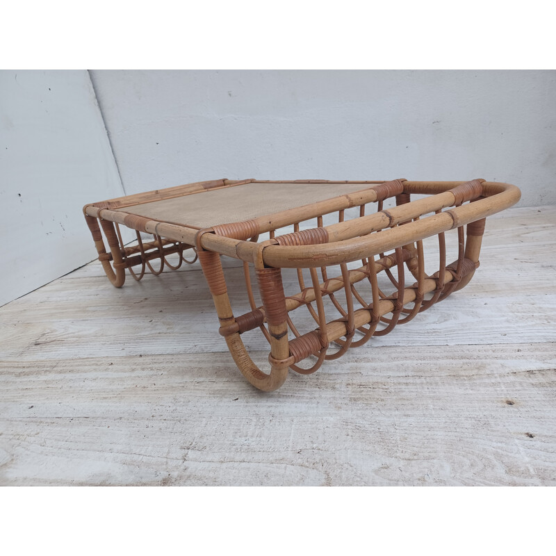 Vintage rattan coffee table