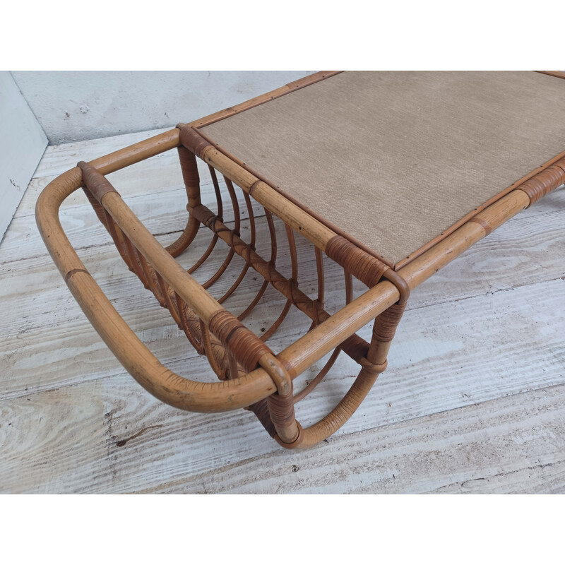 Vintage-Couchtisch aus Rattan