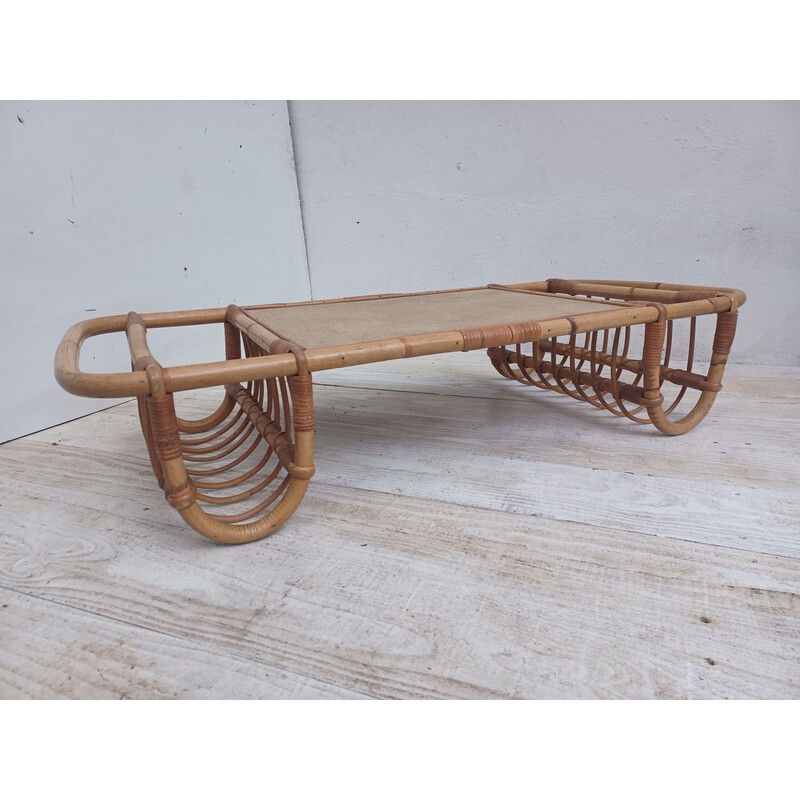 Vintage rotan salontafel