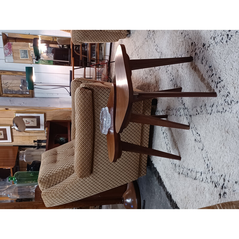 Pair of vintage armchairs on casters, 1960