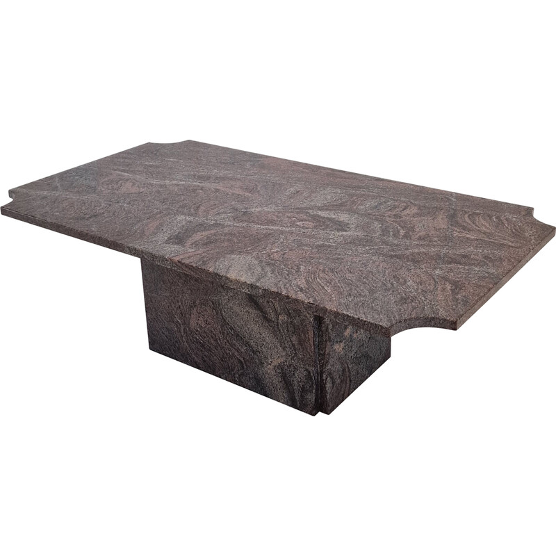 Italian vintage coffee table in granite, 1980s