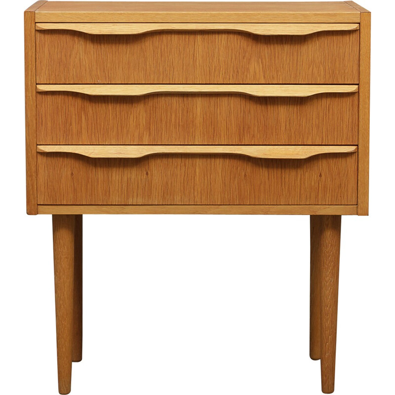 Small danish light oak chest of drawers - 1970s