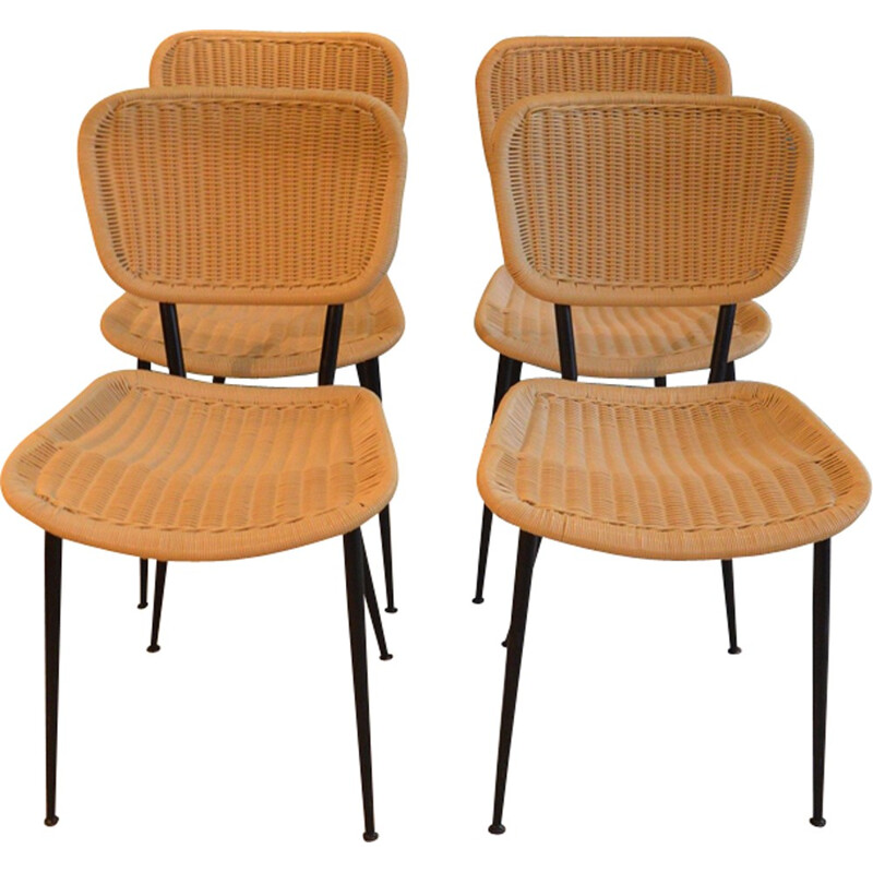 Set of 4 chairs by Abraham and Rol - 1950s