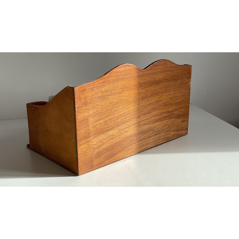 Clasificador de escritorio vintage totalmente de madera