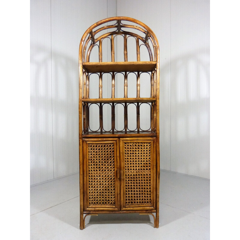 Vintage-Rattan-Regal, 1970er Jahre