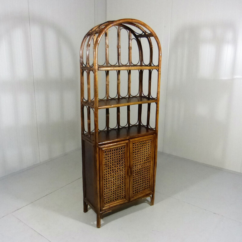 Vintage rattan shelf, 1970s