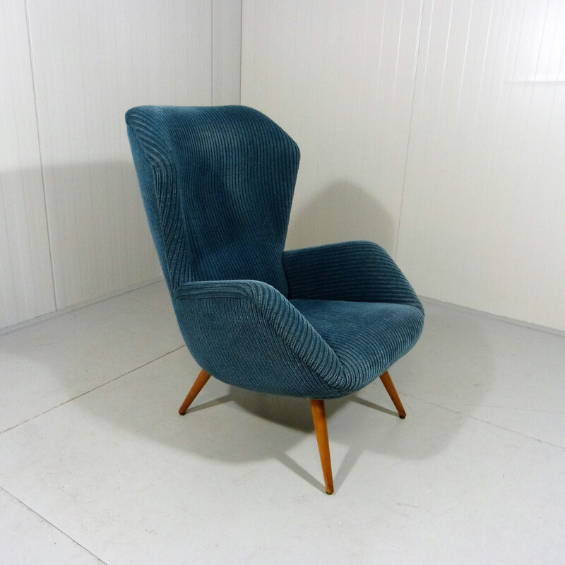 Cadeira de braços Vintage wingback, Alemanha 1950