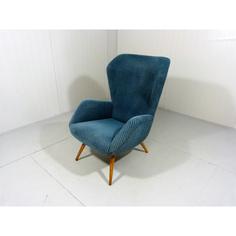 Cadeira de braços Vintage wingback, Alemanha 1950