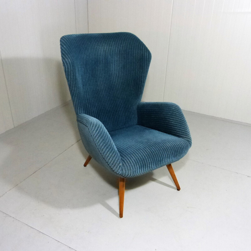 Cadeira de braços Vintage wingback, Alemanha 1950