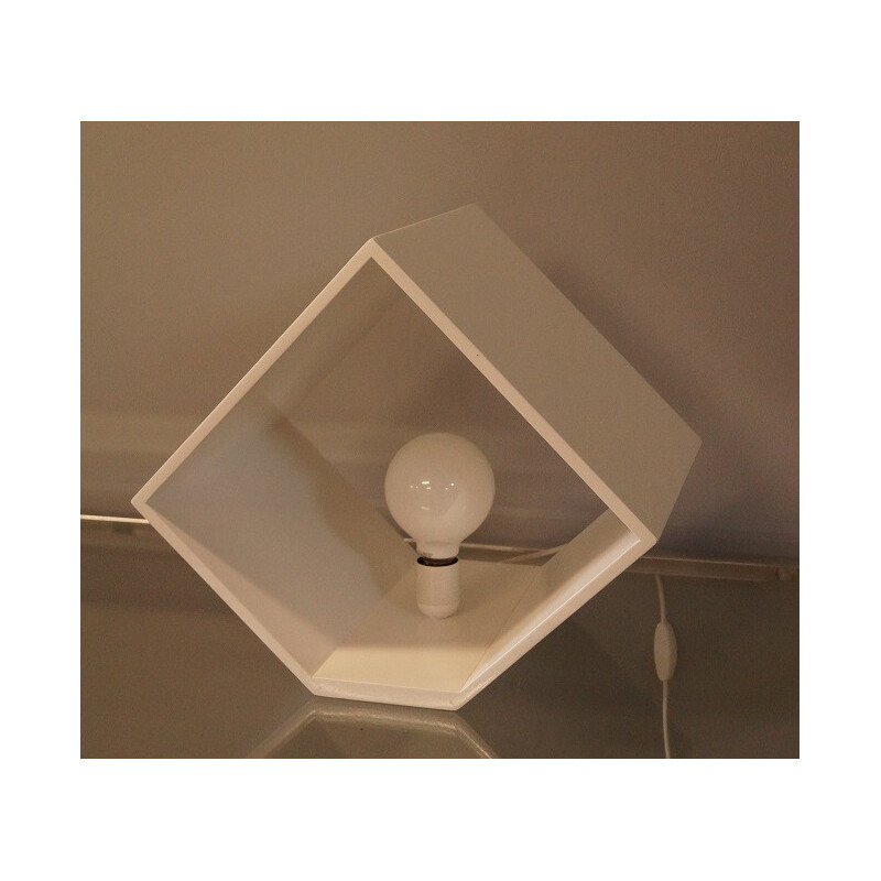 Lampe "Cube" blanche - 1970