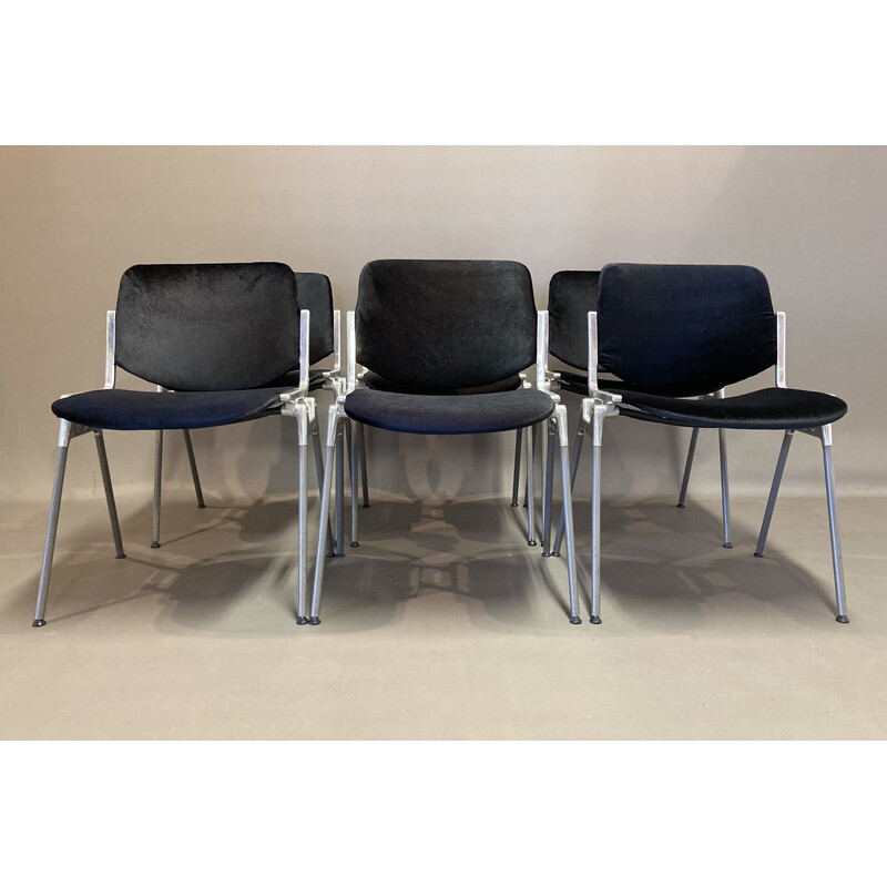 Set of 6 vintage chairs by Giancarlo Piretti for Castelli, 1960