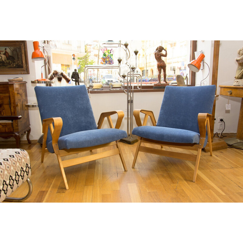 Pair of Mid-Century Czechoslovak Armchairs Tatra - 1960s