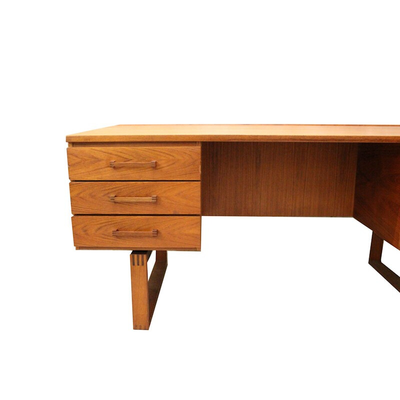 Desk in teak, Kai KRISTIANSEN - 1960s