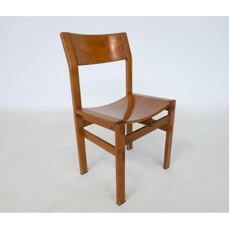 Set of 6 vintage chairs by Giuseppe Rivadossi, Italy 1980